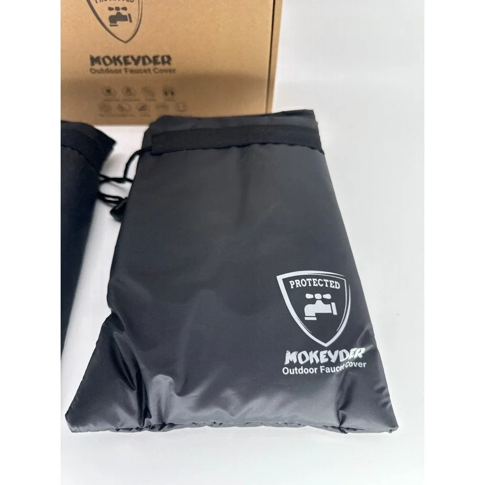 Mokeyder Faucet Cover 2 Pack 7x10 Outdoor Freeze Protection Insulated Black